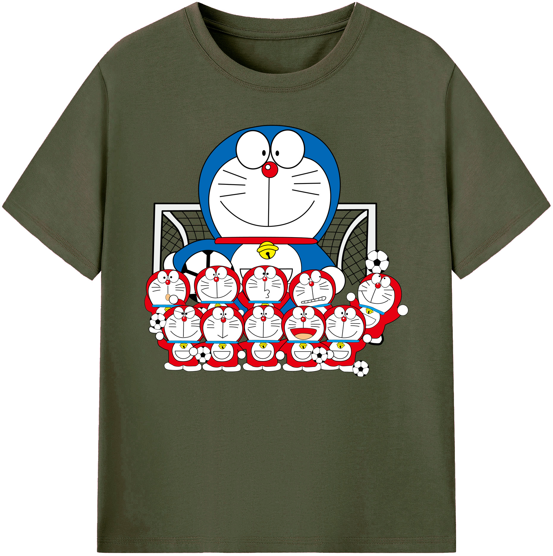 （画像用） ドラえもん Doraemon 綿100％ メンズ半袖Tシャツ｜肌触りやわらか＆通気性